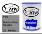 Preview: Ford, Nimbus Gray Metallic, ZJ / M6696: 500ml Lackdose, von ATW Autoteile West.